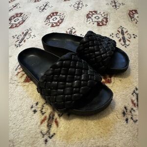 Loeffler Randall Women's Sonnie Woven Slide Sandals